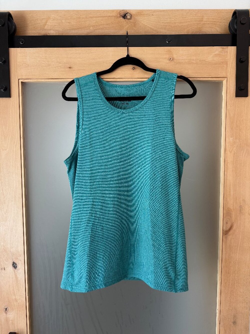 prAna Men’s Prevailor Hemp Blend Tank Top | Size Medium | Heathered Teal Green